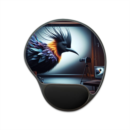 Alessandra Bellini - Cinematic King of Saxony Bird-of-Paradise Royal Comfort Mouse Pad with Wrist Rest